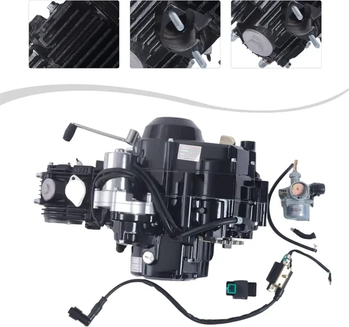 Vista 6 de Motor de 110 centímetros cúbicos Rosyouth, kit completo de motor de 4 velocidades para ATV Quad, motor de arranque manual con reversa para Go Kart