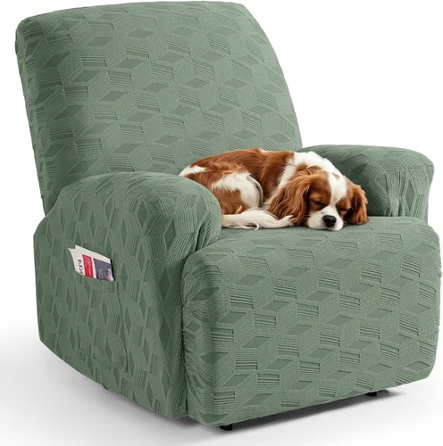Vista 74 de TAOCOCO Funda para Reclinable de 3 Piezas, Fundas para Silla Reclinable, Funda Elástica de Jacquard para Silla Reclinable, Protector de Muebles