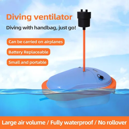 Vista 4 de TUXING Diving Ventilator, Tankless Portable Rechargeable Scuba Underwater Diving Tank, Diving Ventilator Accessories No Tank Needed, Waterproof for