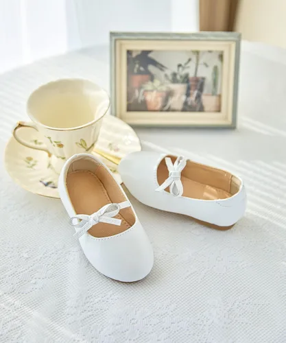 Vista 4 de ESTINE Mary Jane - Zapatos planos para niñas pequeñas y niñas pequeñas, vestido brillante, zapatos de ballet de boda de princesa