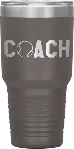 Vista 12 de Vaso de entrenador de tenis – Regalo de entrenador de tenis de 30 onzas con aislamiento de acero inoxidable grabado, color negro