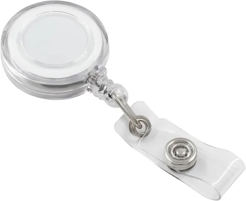 Vista 5 de Paquete de 10 carretes retráctiles para insignias, soporte transparente con clip para médicos, enfermeras, profesores, estudiantes, trabajadores