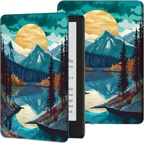 Vista 8 de Rossy Funda para Kindle de 10ª generación 2019, delgada, de piel sintética, ajustable, con encendido y apagado automático para Kindle de 10ª