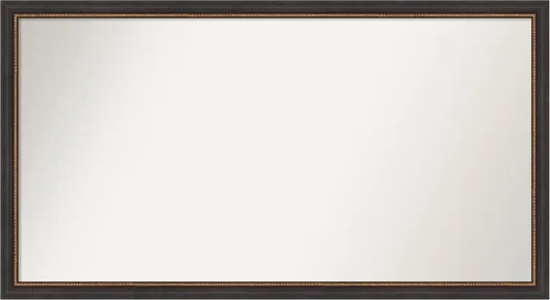 Vista 239 de Amanti Art Espejo de baño negro para sobre el fregadero, 23 x 23 pulgadas, espejo cuadrado negro Ashton, marco de madera tradicional mediano, se