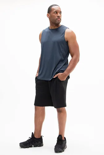 Vista 3 de DEVOPS Paquete de 2 pantalones cortos de gimnasio de entrenamiento de ajuste holgado de 10 pulgadas con bolsillos para hombre