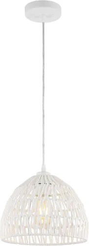 Vista 10 de JONATHAN Y Lámpara colgante LED de cuerda tejida bohemia moderna gris de 8.25 pulgadas, lámpara de techo de cúpula ajustable para isla de cocina