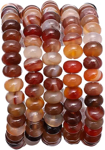 Vista 7 de BEADIA Cuentas de piedra natural africana de turquesa faceted rondelle 3x4mm semipreciosas sueltas para hacer joyas 38cm