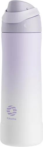 Vista 10 de FJbottle Botella de agua aislada de acero inoxidable, 24 onzas, sin popote, botella de agua deportiva a prueba de fugas con asa ajustable para Azul