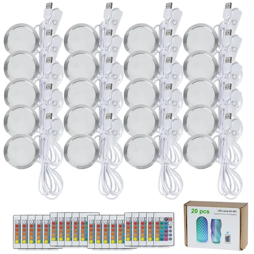 Vista 8 de 1 pieza de kit de lámpara LED RGB con control remoto 001, función de memoria de fallo de energía para impresoras 3D Bambu Lab Multicolor Makerworld