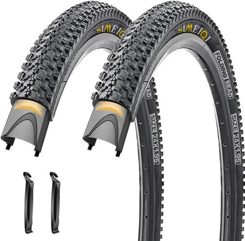 Vista 8 de 24 X 1.95 Inch Folding Bike Tires with 3mm Anti Puncture Proof Protection for Mountain Bicycles