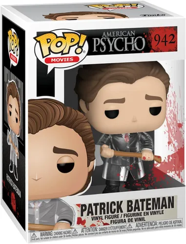 Vista 2 de POP American Psycho - Figura de vinilo de Patrick Bateman Funko (paquete con funda protectora de caja compatible), multicolor, 3.75 pulgadas