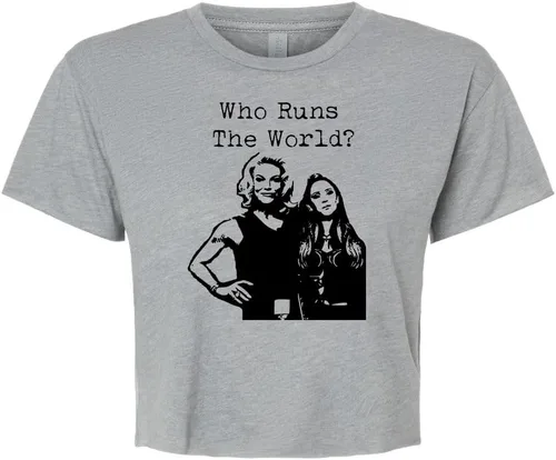 Vista 13 de Women's Screen Printed Crop Tee, Shirts With Sayings