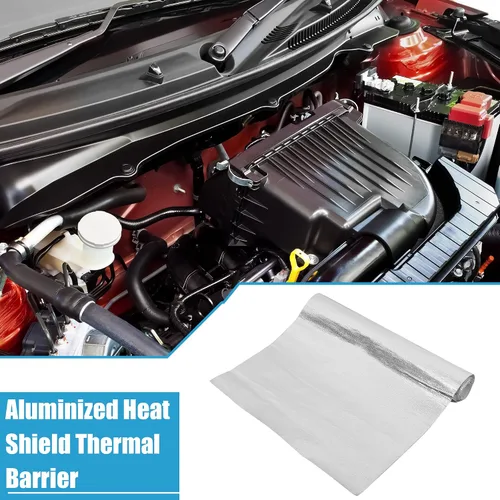 Vista 2 de Funda protectora térmica para automóvil, protección contra el calor extremo, cubierta térmica aluminizada de 60 x 12 pulgadas