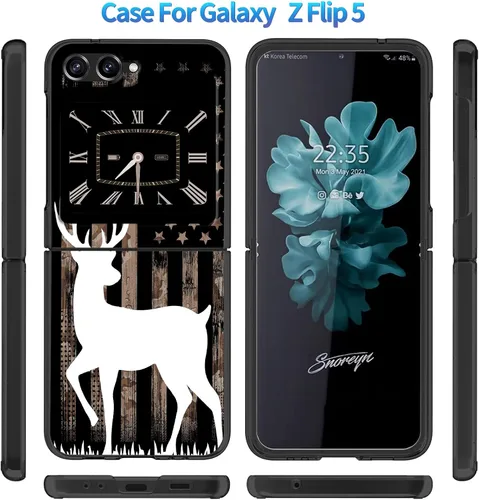 Vista 2 de Funda para Samsung Galaxy Z Flip 5 5G, Galaxy Z Flip 5, PC duro a prueba de golpes, plegable, duradera, resistente a los arañazos, para Samsung Z