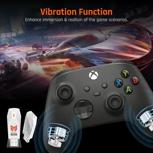Vista 5 de Controller Adapter, BIGBIG WON Wireless USB Adapter for XboxOne XSXboxSeries XSXbox Elite Series 2PS4PS5Switch, Console Adapter for