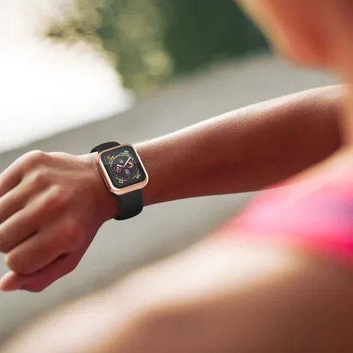 Vista 7 de Adepoy Paquete de 8 fundas con protector de pantalla de vidrio templado compatible con Apple Watch SE3 SE2 SE Series 6/5/4 de 1.575 pulgadas
