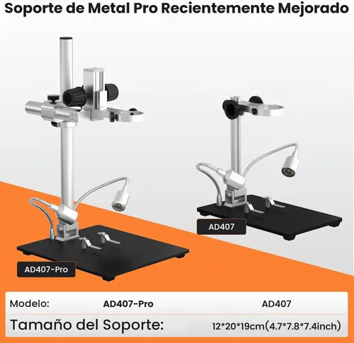 Vista 5 de Andonstar AD407 Pro 3D HDMI que suelda el microscopio digital