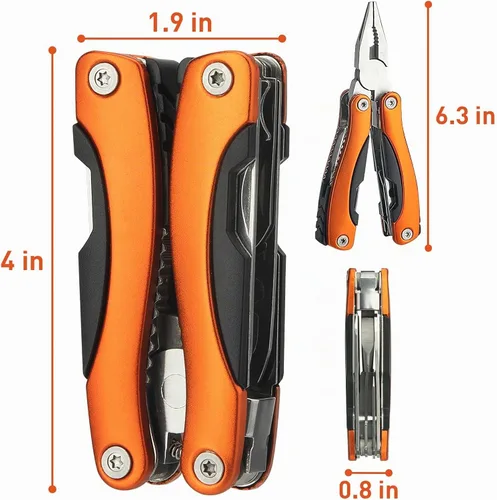 Vista 7 de WIWUE GUO Alicates de punta de aguja, multiherramienta, esenciales de senderismo, regalos para padres, cuchillo de bolsillo, alicates