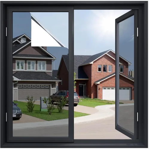 Vista 16 de rabbitgoo Película de Privacidad Unidireccional para Ventanas, Tinte de Ventana para el Hogar, Espejo Reflectante que Bloquea el Sol, Control