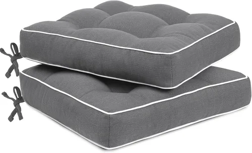 Vista 9 de Favoyard Cojines de patio de 19 x 19 pulgadas, para interiores y exteriores, resistentes al agua, para muebles de patio, color sólido por 3 años