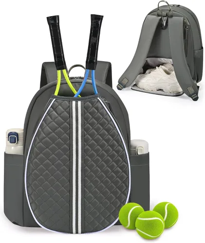Vista 19 de Mochila de tenis Sucipi, mochila de tenis acolchada con bandolera cruzada, bolsas para raquetas de tenis resistentes al agua para mujeres y hombres