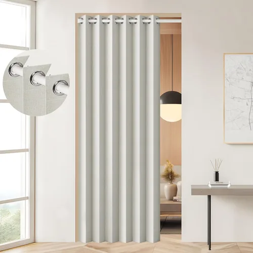 Vista 70 de Cortinas plisadas completamente opacas con cierre magnético, 72 pulgadas de largo, para interiores y exteriores, 1 panel, 45 pulgadas de ancho x 72