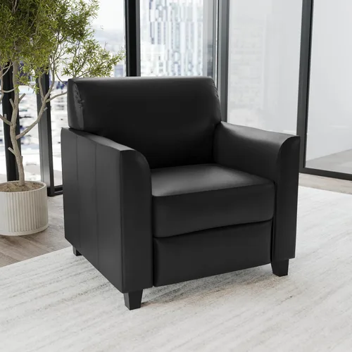 Vista 2 de Flash Furniture - Sofá de LeatherSoft negro de la serie Hercules Diplomat