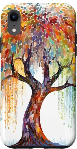 Vista 25 de Weeping Willow Tree Colorful Mosaic Case for iPhone 17