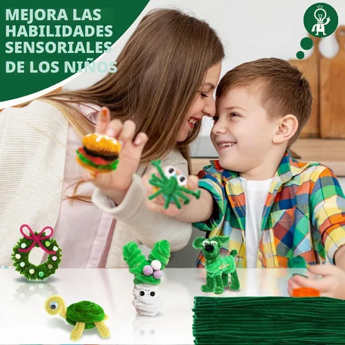 Vista 7 de Christmas Green Pipe Cleaners Craft Bulk,Arts Crafts,Chenille Stems Art Supplies for Projects Creative DIY Room Decor,Christmas Tree Navidad verde
