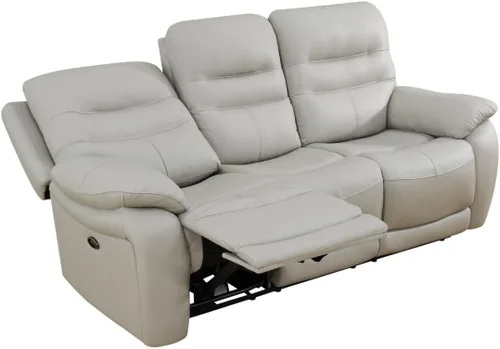 Vista 25 de Silla reclinable eléctrica, sofá biplaza, sofá para sala de estar, cómodo asiento de cuero transpirable para cine en casa con puertos de carga USB