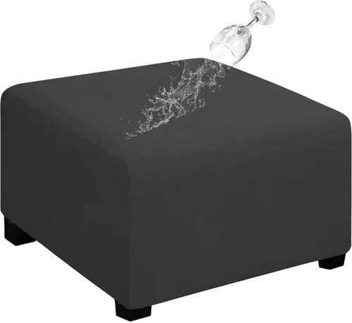 Vista 14 de Easy-Going Funda para Otomán Elástica 100% Doble Impermeable Rectangular Plegable Taburete de Almacenamiento Protector de Muebles Funda Suave