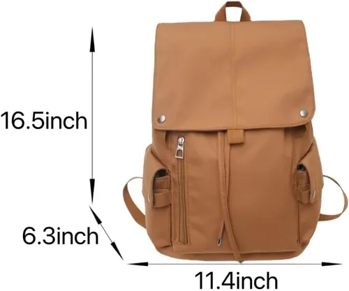 Vista 2 de Mochila vintage apta para laptop de 15.6 pulgadas, bolsa de libros retro genial, mochila estética preppy Y2K College Casual Daypack, Negro