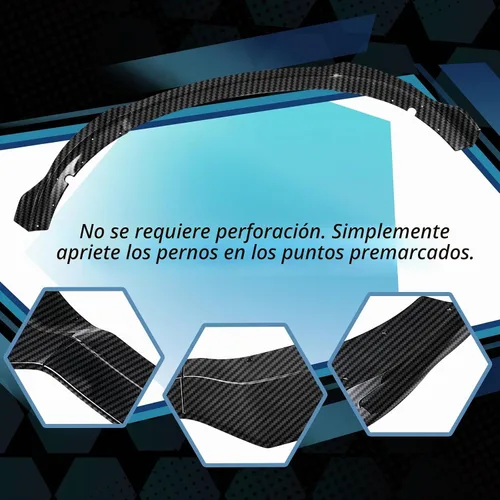 Vista 4 de Labio de Parachoques Delantero Compatible con Dodge Charger SE RT SRT GT 2015-2023 Estilo Deportivo Labio Alerón de Parachoques Delantero Divisor