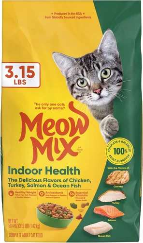 Vista 10 de Meow Mix Alimento seco para gatos de fórmula interior, bolsa de 3.15 libras (paquete de 4)