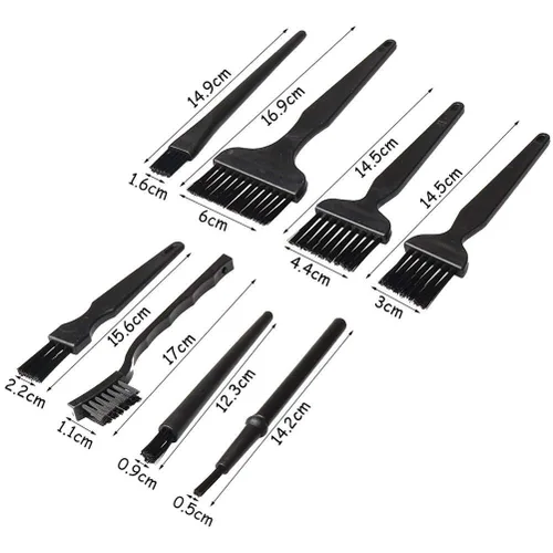 Vista 3 de 8 cepillos antiestáticos portátiles con mango de plástico de nailon, cepillos de limpieza antiestáticos, kit de cepillo de teclado para teclado