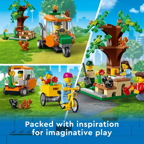 Vista 3 de LEGO City Picnic in The Park 60326 Kit de construcción para niños de 5 años en adelante; incluye 3 minifiguras y 2 figuras de ardilla (147 piezas)