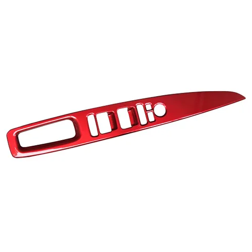 Vista 8 de ruihe 4 piezas de cubierta de panel de control de ventana de puerta de automóvil rojo ajuste para Hyundai Elantra N HEV 2021 2022 2023 2024 2025