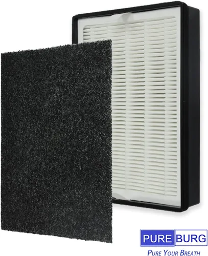 Vista 3 de PUREBURG Filtro de repuesto compatible con LEVOIT LV-H126 purificador de aire piezas de filtro LV-H126-RF, 2 H13 True HEPA y 8 prefiltros de carbón