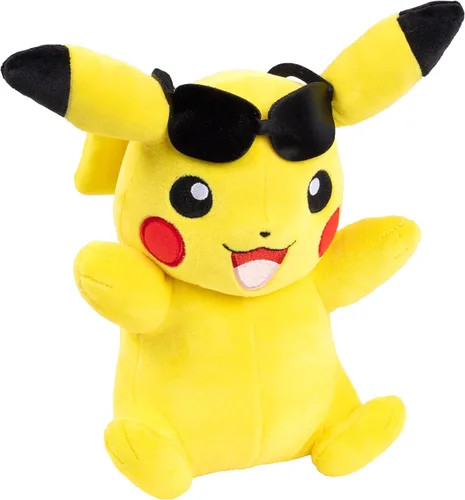 Vista 3 de Pokémon Pikachu - Peluche de vacaciones de 8 pulgadas, con licencia oficial, auténtica figura de peluche suave, regalo para niños, niñas, mayores