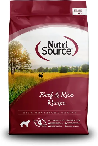 Vista 9 de NutriSource Alimento seco para perros, carne de res y arroz, 4 libras Apoyo digestivo probiótico y prebiótico, piel y pelaje saludables, sin trigo