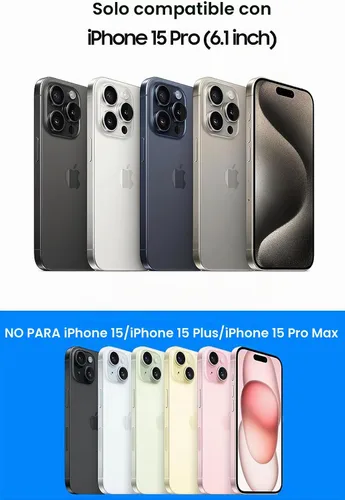 Vista 7 de LEKEVO Funda sin marco para iPhone 15 Pro con protector de lente de cámara, funda delgada y suave de TPU a prueba de golpes, carcasa minimalista