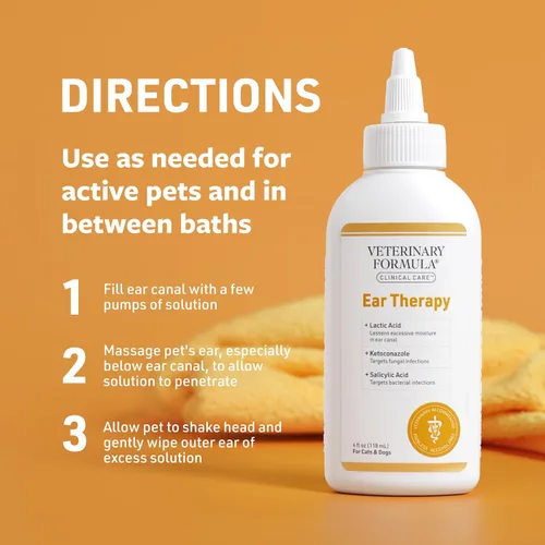Vista 5 de Amazon Basics Fórmula veterinaria Terapia de Autos Clínicos, 4 oz. - Fórmula medicada trata infecciones bacterianas, fúngicas y de levadura