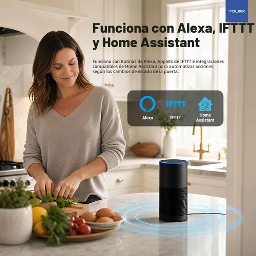 Vista 7 de YoLink Sensor inteligente de puerta y ventana LoRa: alcance al aire libre de hasta 1/4 de milla, recordatorios de puerta dejada abierta, hasta 5