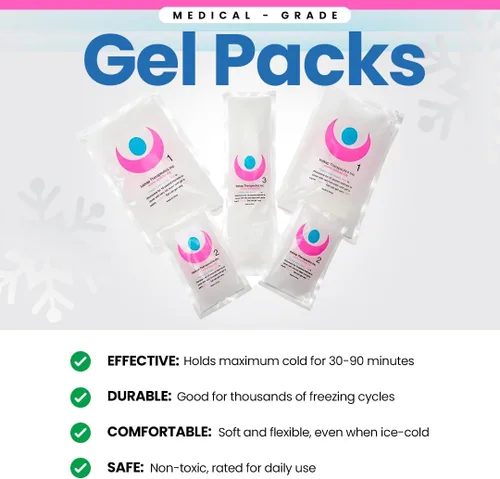 Vista 2 de 5 paquetes de gel extra de grado terapéutico para Icekap Migraine Cold Cap