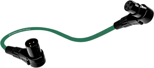 Vista 11 de Cable XLR equilibrado de ángulo recto macho a hembra en ángulo recto – 1.5 pies rosa – conector de micrófono Pro de 3 pines de 90 grados para Rosado
