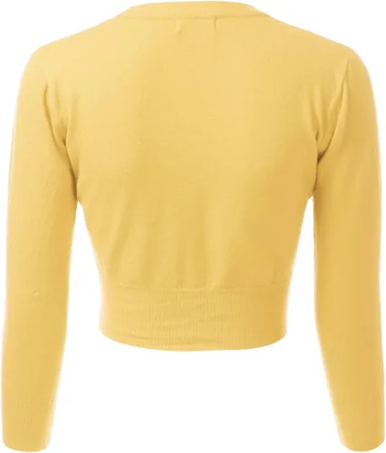 Vista 3 de Cárdigan corto de manga 34 para mujer (S-XXL)