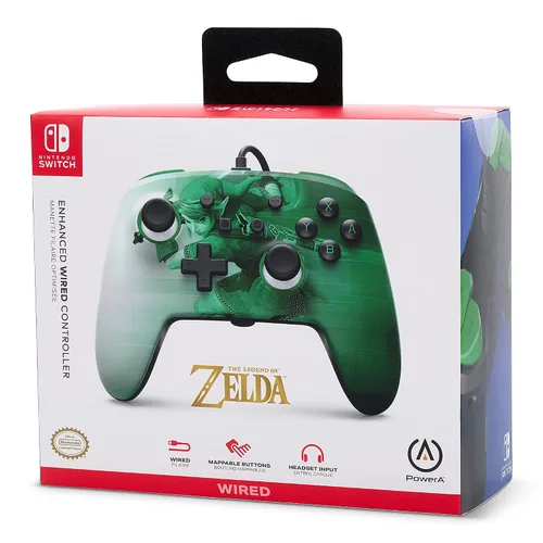 Vista 11 de PowerA Enhanced Wired Controller for Nintendo Switch - Heroic Link