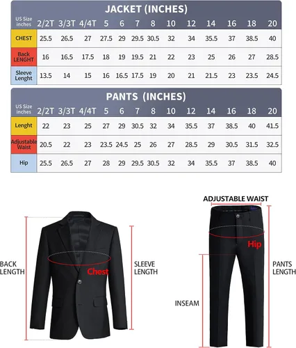 Vista 6 de Almighty Magic Traje formal para niño, 5 piezas, ajustado, traje de vestir con anillo