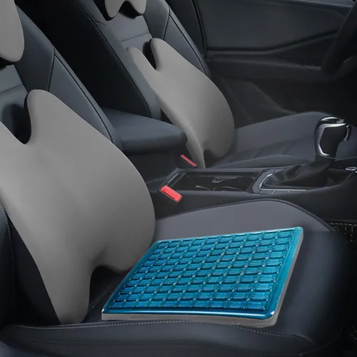 Vista 2 de Cojín de gel transpirable, cojín refrescante transpirable para silla de oficina, cojín de espuma viscoelástica para cadera, para silla de ruedas