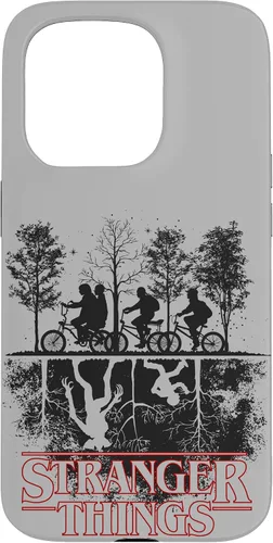 Vista 14 de Stranger Things Upside Down Hawkins Ride - Carcasa con logotipo para iPhone 17